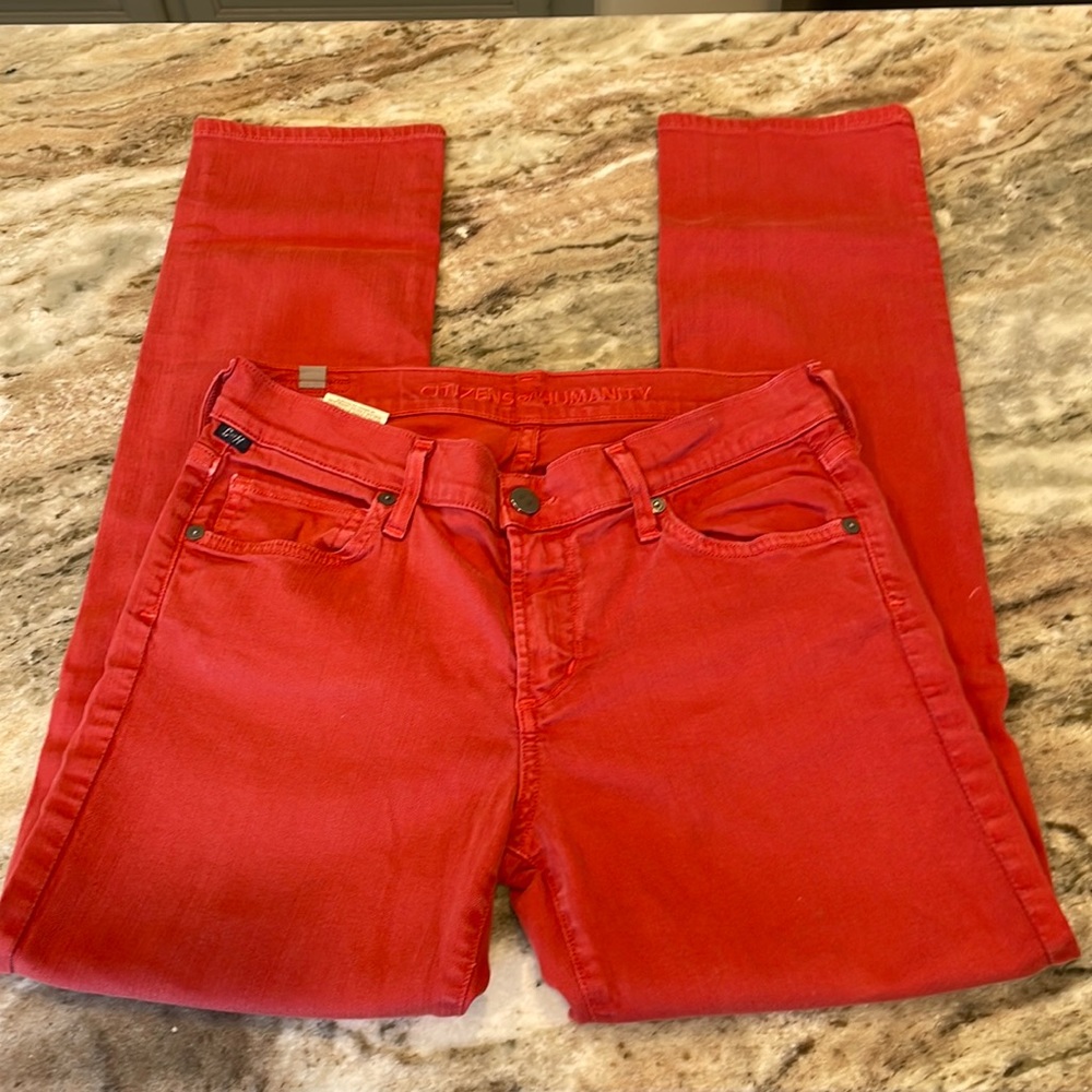 Women’s Citizens of Humanity red denim jeans